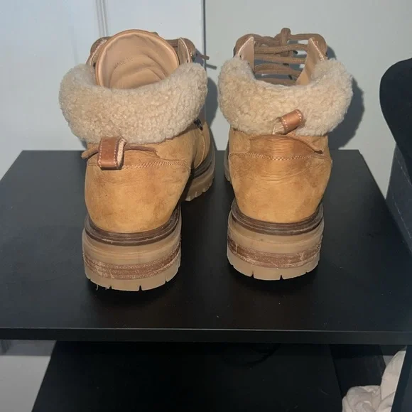 M Gemi Alpi Leather Booties Tan Women’s Size 40 - Picture 4 of 8